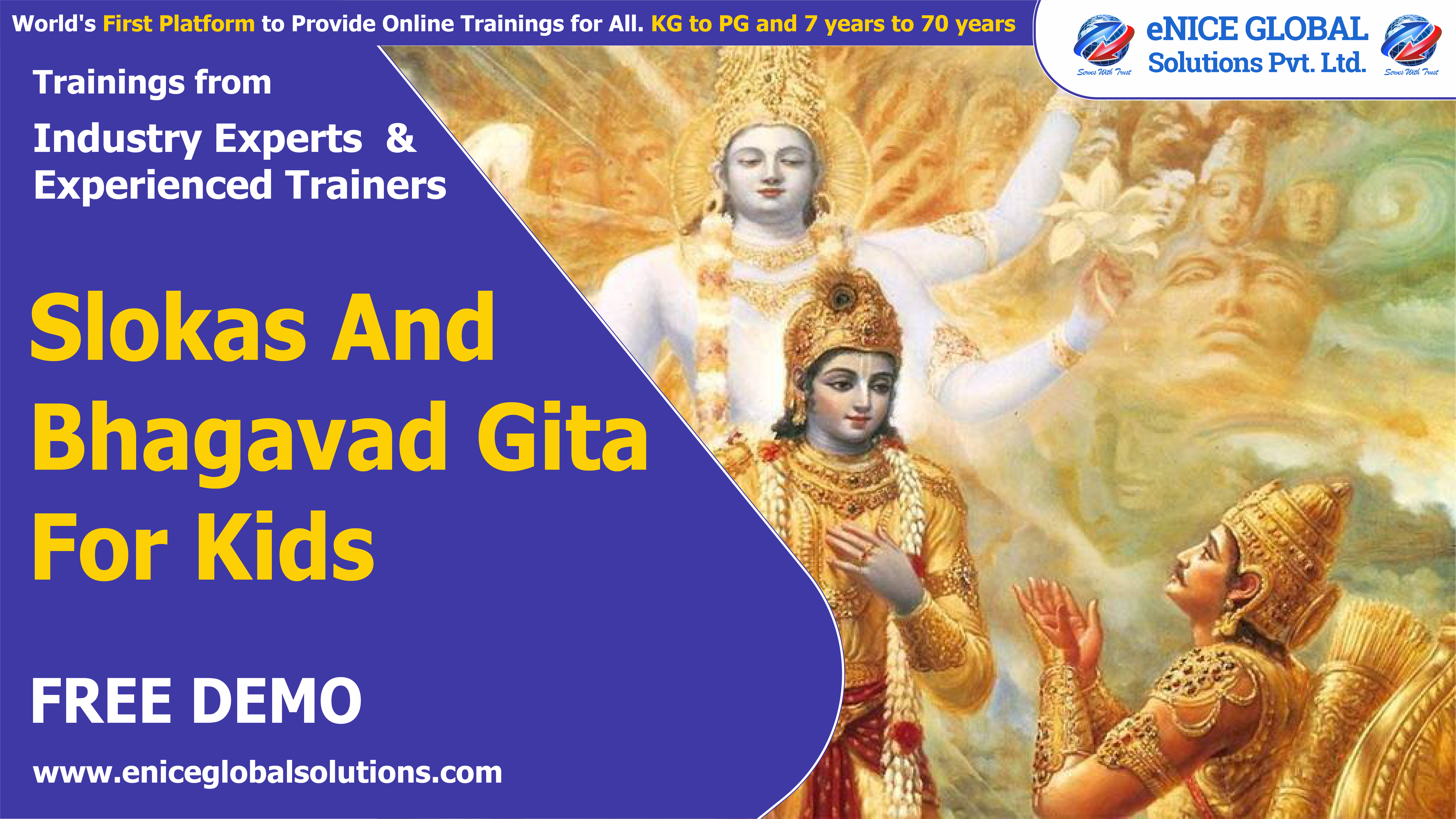 eNice Slokas and Bhagavad Gita Free Demo